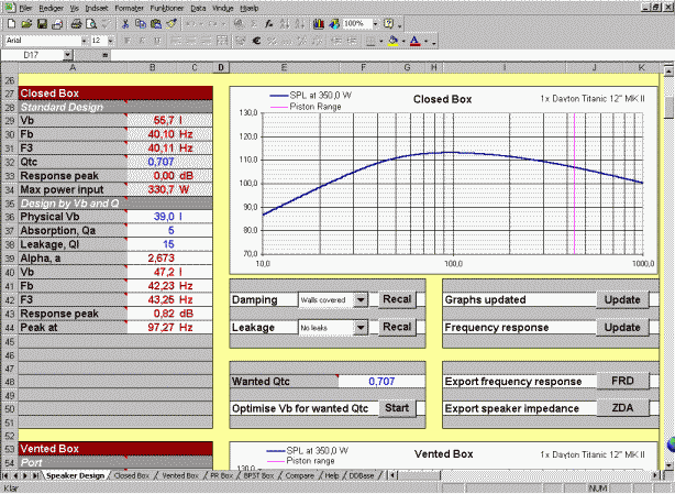 Closed Box Parameter Input